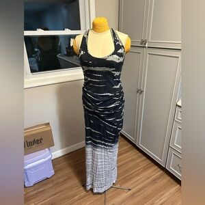 Young Fabulous and Brooke Tie Dye Maxi Razor Back Tank Dress Size Medium